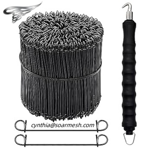 Alambre de amarre de doble lazo galvanizado por inmersión en caliente/alambres de amarre de barras de refuerzo amarre de alambre de torsión/Alambre de amarre de barra 16 <span class=keywords><strong>Ga</strong></span> 8 "alambre de fijación de lazo - Product Image 3