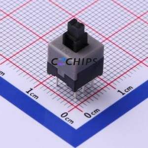 TK-6850-2 Push Button Switch Through hole Component (THT) Switch Double Pole Double Throw No Lock Rectangle Plunger Through Hole - Product Image 1