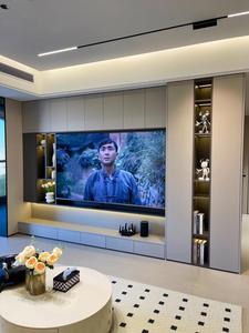 Meubles de salon, meuble de divertissement en bois massif, meuble TV de luxe, designs de meubles TV muraux - Product Image 4