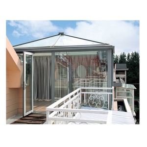 Nuevo diseño conservatorio de invierno de <span class=keywords><strong>casa</strong></span> de vidrio Lowes, de corte térmico de aluminio estudio terraza acristalada - Product Image 2