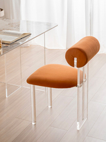 Nordic Makeup Chair Schmink tisch Hocker Transparenter Acryl stuhl Freizeit Einfacher moderner leichter Luxus-Esszimmers tuhl