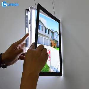 Levou-Cuadro con imagen colgante para ventana, letrero acrílico con luz led