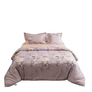 Roupa de cama de estampa floral, conjunto de roupa de cama king size, lençóis personalizados 120gsm