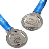 Fabricant Personnalisé Haute Qualité Football Haltérophilie Trail Running Médaille Marathon Karaté Métal Blanc Or Sport Karting Médaille