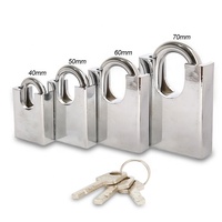 Cadenas carré Zeise-ikon en fer protecteur, acier inoxydable chromé, antivol, clés à lame, cylindre en laiton double