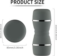 YAQU - Masturbador de Pene de TPE Extra Largo de 21 cm, Doble Extremo, Desmontable para Limpieza, Textura Realista en 3D para Hombre