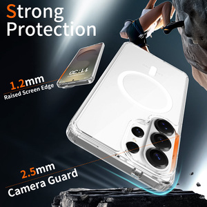 Étui de téléphone magnétique transparent <span class=keywords><strong>pour</strong></span> Samsung <span class=keywords><strong>Galaxy</strong></span> S26 Ultra, fin, anti-rayures, TPU+PC, résistant aux chocs, compatible avec Samsung S24 S25 S26 - Product Image 3