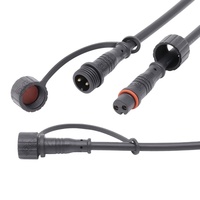 2PIN charge d'énergie solaire éclairage de jardin d'urgence connecteur cc M12 mâle femelle P65 LED faisceau de câbles moulé connecteur de câble