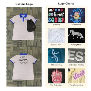 Sports d'été de haute qualité pour polos pour hommes personnalisable deux tons Patchwork Design bouton col coupe régulière solide - Product Image 3