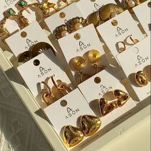 Boucles d'oreilles anti-ternissement hypoallergéniques en acier inoxydable 316L plaqué or PVD 18K 14K, bijoux fins de créateur pour femmes - Product Image 1