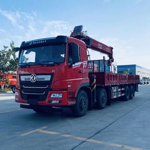 Camión Grúa Dongfeng 8X4 con Plataforma Plana, Grúa Telescópica de 16T Montada en Camión para Ingeniería Vial Municipal - Product Image 3