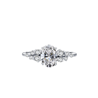 Nuevo Anillo de Plata Pura S925 con Circonita de Alta Calidad, Chapado en Platino, Joyería de Boda