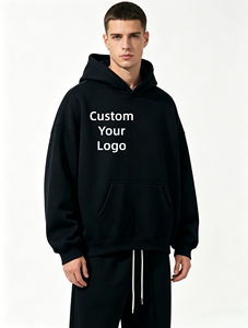 เสื้อฮู้ดโอเวอร์ไซส์แบบสั่งทำพิเศษ 350GSM ผ้าฟลีซถักโครเชต์สำหรับฤดูหนาว เป็นมิตรกับสิ่งแวดล้อม พร้อมกระเป๋าเสื้อ สไตล์สตรีทแวร์ - Product Image 1