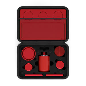Broyeur à herbes professionnel en alliage d'aluminium métallique moderne de qualité supérieure pour accessoires, rouge, 4 pièces, plateau, logo personnalisé pour kit - Product Image 2