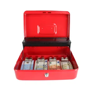 UNI-SEC Kotak Brankas Uang untuk Toko Kotak Penyimpanan Uang Tunai dengan Baki Uang Baja Kotak Uang Besar dengan Kunci Kombinasi (CB30X)