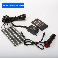Bande lumineuse LED RGB 5050 pour voiture, télécommandée, accessoires de voiture USB, décoration intérieure, lumière d'ambiance
