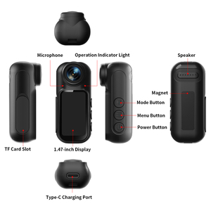 Caméra de poche portable avec stabilisateur anti-tremblement, enregistreur vidéo léger pour les aventures en plein air, le camping, le ski et la réalisation de vlogs - Product Image 6