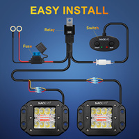 Barra LED NAO de 5 Pulgadas y 120W para Land Cruiser, Todoterreno, Camioneta 4X4, SUV, Lámpara de Trabajo, Luces LED para Carretera