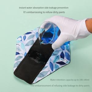 Siêu Thấm Tre Than Có Thể Giặt Người Phụ Nữ Vệ Sinh Pad Leakproof Panty Lót Có Cánh Tái Sử Dụng Kinh Nguyệt Pad Cho Không Kiểm Soát - Product Image 4