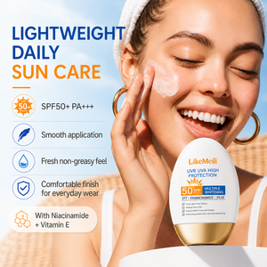 Protector Solar SPF50 de Marca Privada, <span class=keywords><strong>Crema</strong></span> con Protección PA+++, UVA UVB, Alta Protección, Ligero, No Grasoso, Iluminador, Cuidado Solar, OEM ODM - Product Image 4