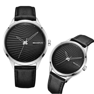 BESSERON oem your name brand custom wholesale silver stainless steel japan original quartz unisex analog watches