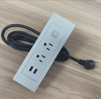 Stop Kontak, Soket Listrik, Dua Stop Kontak, Dua Port USB, Kabel Ekstensi 1,5 Meter, Cocok untuk Berbagai Situasi.