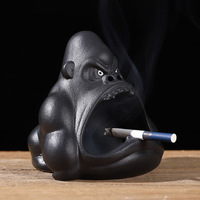 Cendrier en résine King Kong Gorille, fait main et peint à la main, décoration amusante pour la maison et le salon, cadeau souvenir, vente en gros