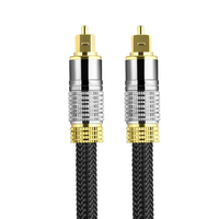 Câble audio optique Toslink en fibre optique, câble audio optique pour barre de son avec connecteurs dorés