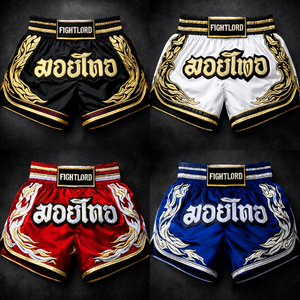 Shorts de Muay Thai al por Mayor para Hombre y Mujer - Shorts de Lucha Transpirables de Secado Rápido para MMA, Entrenamiento y Competencia - Product Image 1