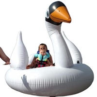 INTEX 57557 Mega Inflável Cisne Branco Ilha Praia Piscina Flutuante Brinquedo para Adultos