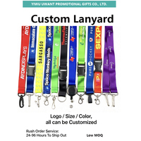 Lanières personnalisées en polyester avec logo par sublimation, faible MOQ, impression personnalisée, pour usage professionnel et événements