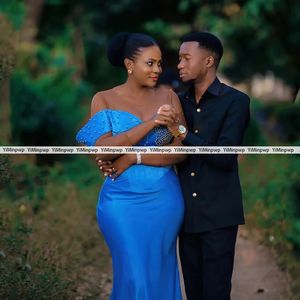 Perles manches <span class=keywords><strong>longues</strong></span> Aso Ebi robe de soirée grande taille Satin <span class=keywords><strong>robes</strong></span> de Cocktail femmes africaines sirène <span class=keywords><strong>robes</strong></span> de bal personnalisées - Product Image 5