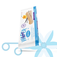 Vente en gros de gaufrettes italiennes de la marque Cabrioni Signor, gaufrettes croustillantes fourrées à la crème vanille, en sachet pour le petit-déjeuner, en-cas - 150 g