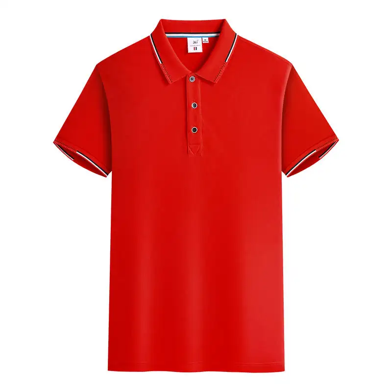 New Hot Cotton Men's High Quality Cool Polo Lapel Golf Jersey Polka Dot Stripe Printed Short Sleeve T Shirt