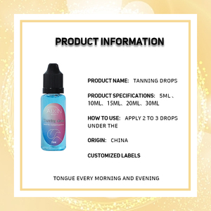 قطرات التسمير الذاتي بعلامة تجارية خاصة 10 مل، نباتية، لتعزيز اللون البرونزي الذهبي العميق للبشرة، قابلة للتخصيص بنكهة لذيذة - Product Image 3