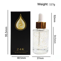 Sérum facial hydratant 24K or, marque privée, anti-âge, réparateur, soin de la peau, vitamine C, végan, vente en gros