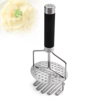 Handmatige aardappelstamper van roestvrij staal, fruit- en groentepuree-stamper, aardappelrasp voor thuiskeuken en koken