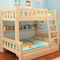 Ensemble de meubles modernes superposés en bois pour enfants, filles et enfants, lit à cadre de luxe avec cadre, lit superposé pour enfants