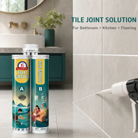 Mortier époxy bi-composant adhésif de qualité industrielle pour carrelage céramique et porcelaine, idéal pour le remplissage, étanche, pour cuisine, douche et construction