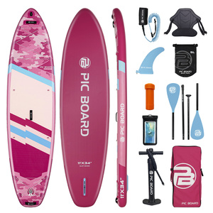 Planche à pagaie gonflable Drop Stitch la plus vendue avec siège personnalisable et portable pour sports nautiques sur lacs et rivières - Product Image 1