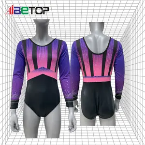 Oem bán buôn không tốn kém trẻ em thể dục dụng cụ leotards thể dục trang phục khiêu vũ leotards cho cô gái