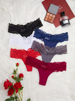 Magasinez la nouvelle culotte taille basse en dentelle à motif de huit couleurs en option pour dame tongs respirantes sexy en gros