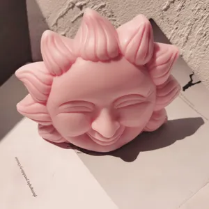 D148 DIY Newest 3D Sun Face Candle Molds Cute Sunflower Body Lips Silicone Mold For Candle Making
