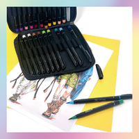Meilleurs marqueurs d'art colorés de Chine, peinture graffiti lavable à base d'eau, pointe pinceau, aquarelle, marqueur de coloriage DIY