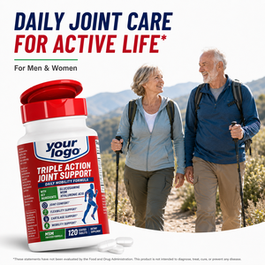 OEM favorise le confort et la flexibilité des articulations, soutient la santé du cartilage, favorise la mobilité, comprimés à croquer triple action MSM Glucosamine pour les articulations - Product Image 5