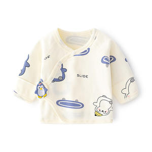 Ropa Interior para Bebés Recién Nacidos, Sin Costuras, Suave, de Algodón Puro, Estilo Primavera-Otoño, <span class=keywords><strong>Pijama</strong></span> con Velcro de Media Espalda, Ropa de Monje para el Primer Mes - Product Image 5