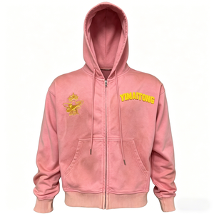 Custom Acid Wash Heavyweight Hoodies Oversized Towel Embroidery Hoodies Men's Essentials Hoodie - Product Image 1