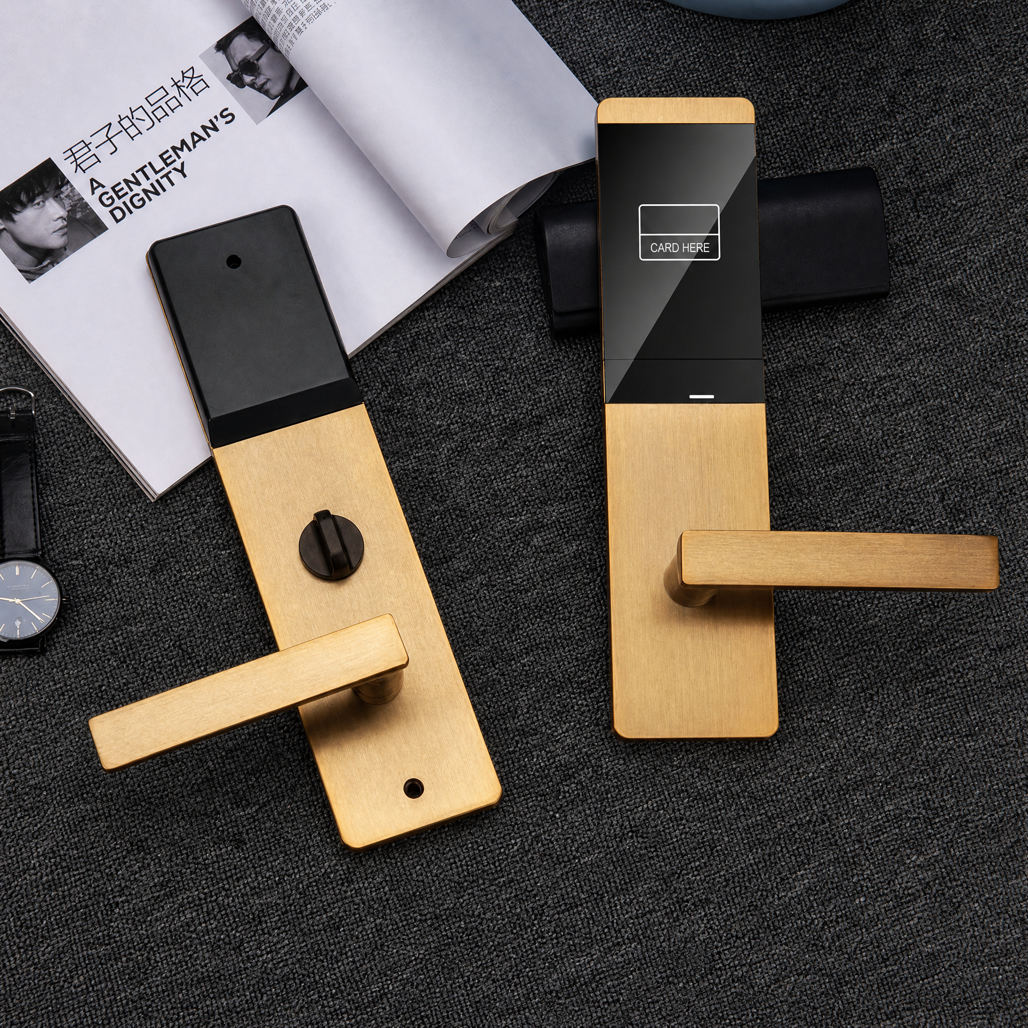 Hot Sales APP Control Support Outdoor Aluminum Hotel Digital Safe Front Door Card Smart Security Locks for Apartments · image 5