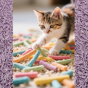 Dongnai PETS Litière pour chat lavable et écologique 3.1kg d'amidon de tofu biodégradable en fibre végétale directement en usine - Product Image 1
