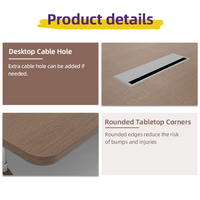 Table de travail rustique réglable en hauteur pour 6 personnes avec pieds en acier, bureau durable pour atelier et rassemblement d'équipe